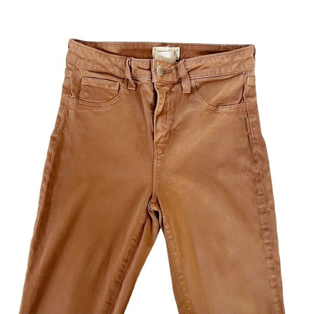 L'AGENCE Women's Sz 26 Marguerite Java Coated (Brown) High Rise Skinny Jeans - Picture 4 of 8